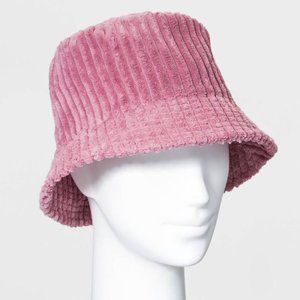 Pink Corduroy Bucket Hat